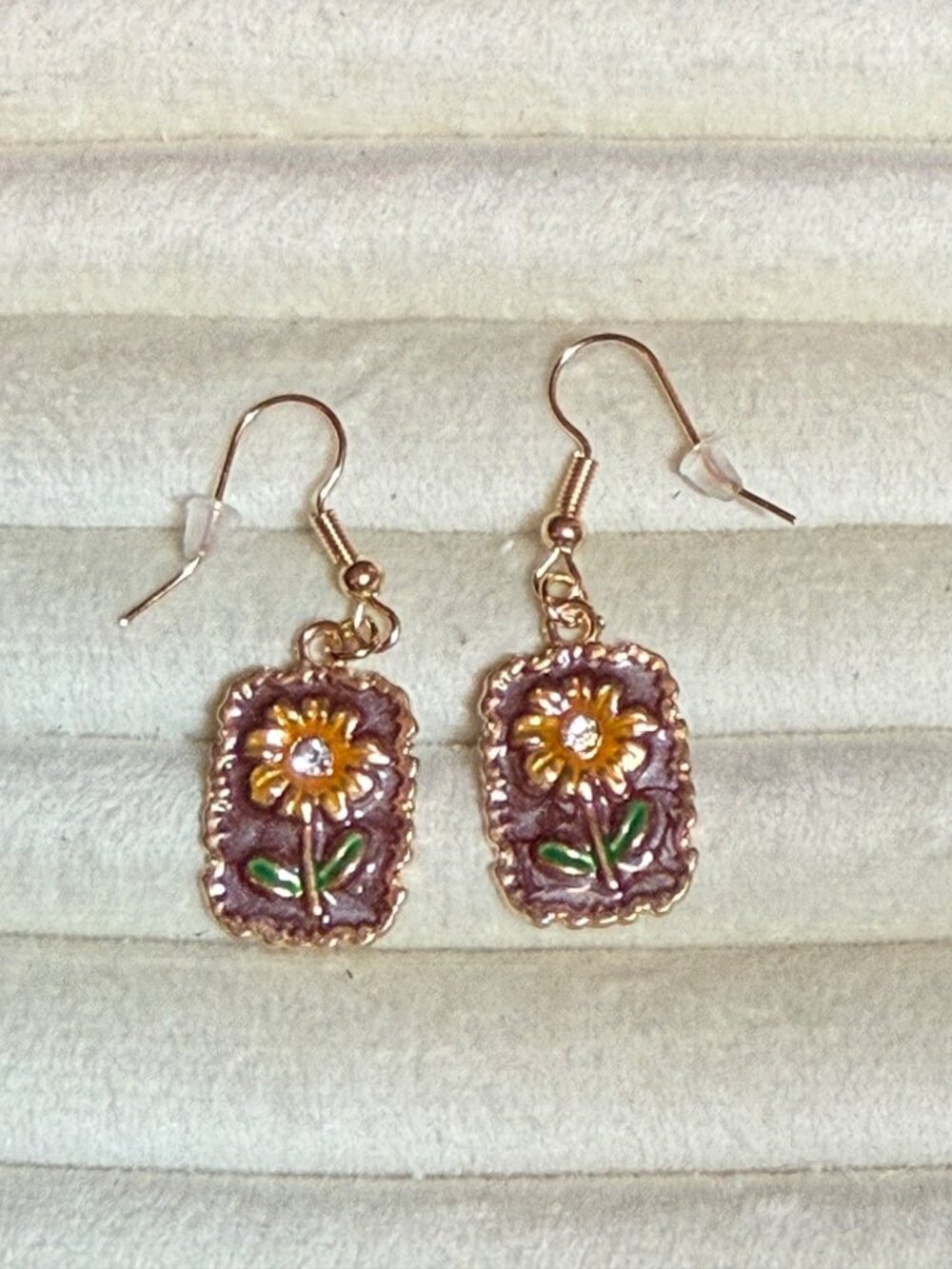 New Golden Bloom — Sunflower Dangle Earrings